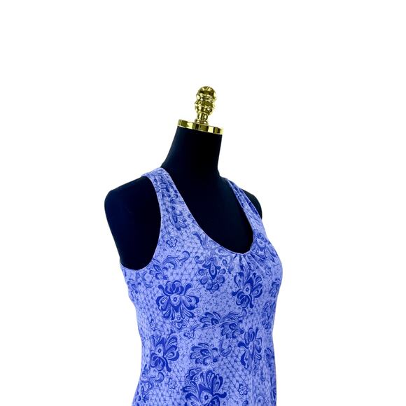 REI Co-Op Blue Floral Racerback Active Tank Top - M - Picture 6 of 8